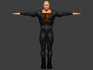 New Black Adam Dwayne Johnson ZBrush Modèle 3D