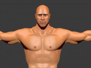 New Black Adam Dwayne Johnson ZBrush Modèle 3D
