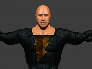 New Black Adam Dwayne Johnson ZBrush Modèle 3D