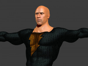 New Black Adam Dwayne Johnson ZBrush Modèle 3D