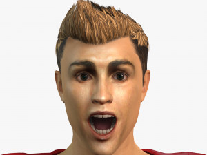 Cristiano Ronaldo famous soccer player 3D Rigged model ready for animation 3D Model