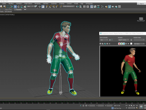 Cristiano Ronaldo famous soccer player 3D Rigged model ready for animation Modelo 3D