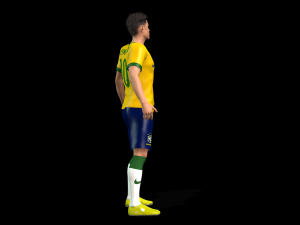 Neymar famous soccer player 3D Rigged model ready for animation 3D Model