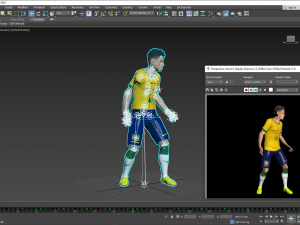 Neymar famous soccer player 3D Rigged model ready for animation 3D Model