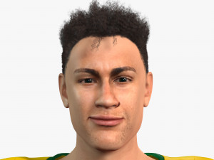 Neymar famous soccer player 3D Rigged model ready for animation 3D Model