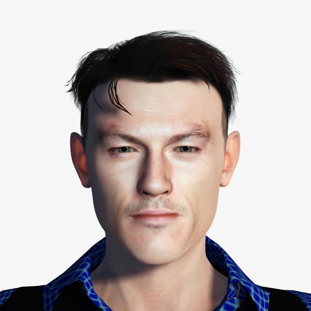 Luke Evans 3D Rigged model ready for animation Modèle 3D .c4d .max .obj .3ds .fbx .stl .blend 