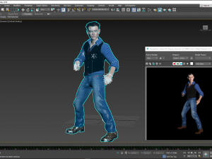 Luke Evans 3D Rigged model ready for animation Modèle 3D