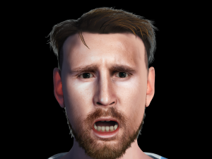 Lionel Messi famous soccer player 3D Rigged model ready for animation Modelo 3D