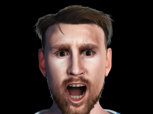 Lionel Messi famous soccer player 3D Rigged model ready for animation Modelo 3D