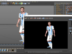 Lionel Messi famous soccer player 3D Rigged model ready for animation Modelo 3D