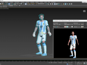 Lionel Messi famous soccer player 3D Rigged model ready for animation Modelo 3D
