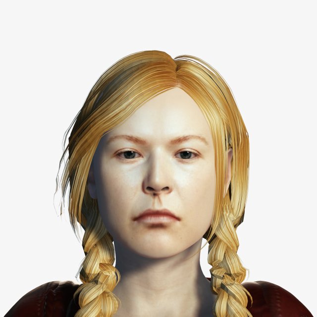 Warrior lady3D Rigged model ready for animation 3D Model .c4d .max .obj .3ds .fbx .stl .blend 