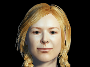 Warrior lady3D Rigged model ready for animation 3D Model