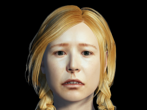 Warrior lady3D Rigged model ready for animation 3D Model