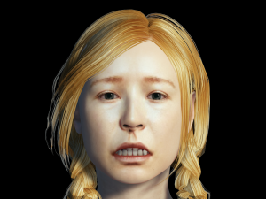 Warrior lady3D Rigged model ready for animation 3D Model