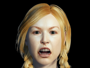Warrior lady3D Rigged model ready for animation 3D Model