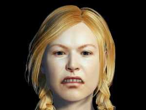 Warrior lady3D Rigged model ready for animation 3D Model