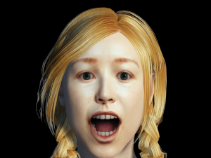 Warrior lady3D Rigged model ready for animation 3D Model