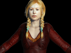 Warrior lady3D Rigged model ready for animation 3D Model