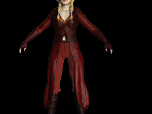 Warrior lady3D Rigged model ready for animation 3D Model