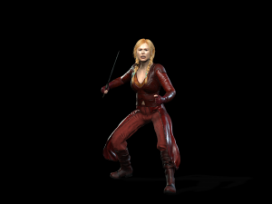 Warrior lady3D Rigged model ready for animation 3D Model