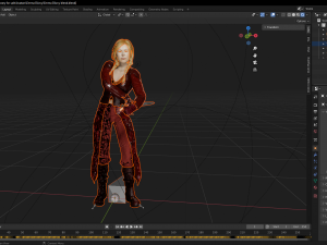 Warrior lady3D Rigged model ready for animation 3D Model