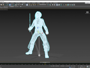 Warrior lady3D Rigged model ready for animation 3D Model
