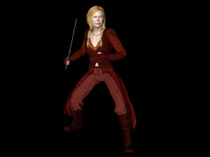 Warrior lady3D Rigged model ready for animation 3D Model