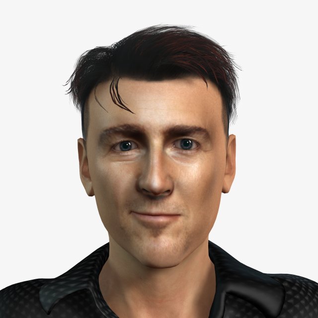 Edward Norton 3D Rigged model ready for animation Modello 3D .c4d .max .obj .3ds .fbx .stl .blend 