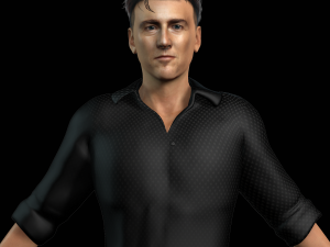 Edward Norton 3D Rigged model ready for animation Modello 3D