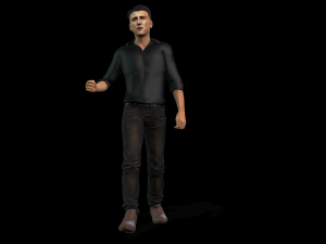Edward Norton 3D Rigged model ready for animation Modello 3D