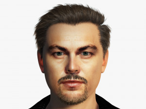 Leonardo DiCaprio 3D Rigged model ready for animation 3D Model