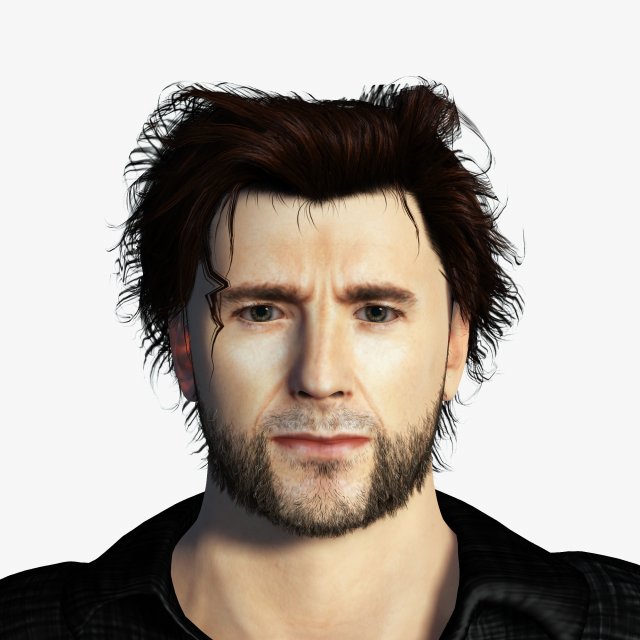 Hugh Jackman 3D Rigged model ready for animation 3Dモデル .c4d .max .obj .3ds .fbx .stl .blend 