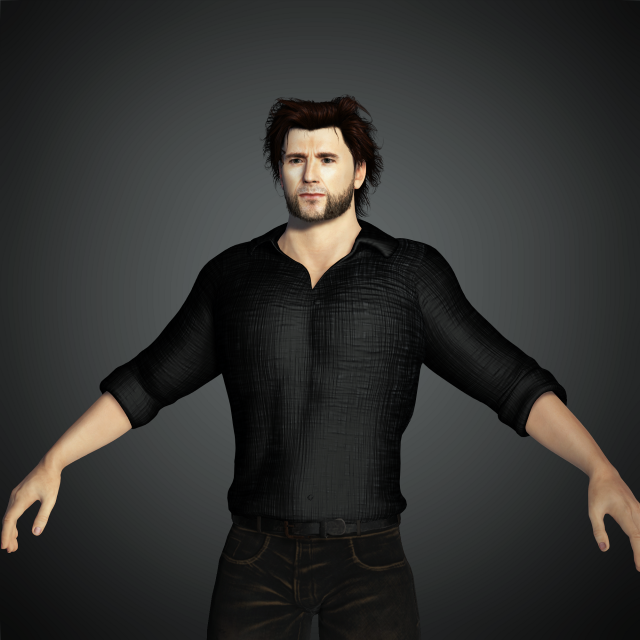 Hugh Jackman 3D Rigged model ready for animation Modelo 3D in Hombre