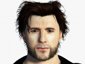 Hugh Jackman 3D Rigged model ready for animation 3Dモデル