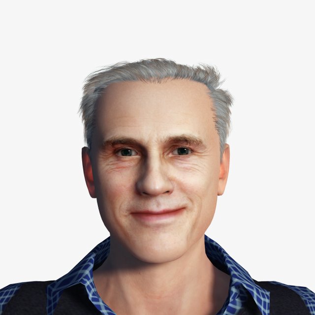 Christoph Waltz 3D Rigged model ready for animation Modelo 3D .c4d .max .obj .3ds .fbx .stl .blend 