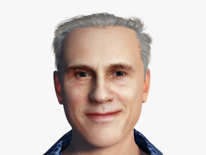 Christoph Waltz 3D Rigged model ready for animation 3D Model