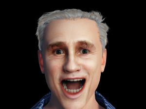 Christoph Waltz 3D Rigged model ready for animation Modelo 3D