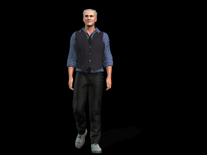 Christoph Waltz 3D Rigged model ready for animation Modelo 3D
