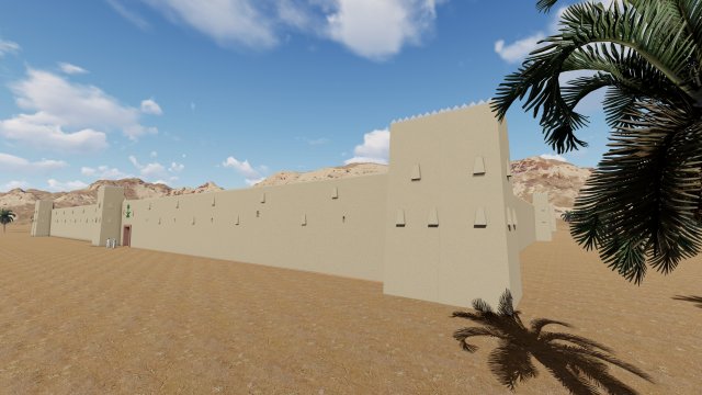 Qasr La Qashlah Saudi Arabia 3D Model .c4d .max .obj .3ds .fbx .stl .blend