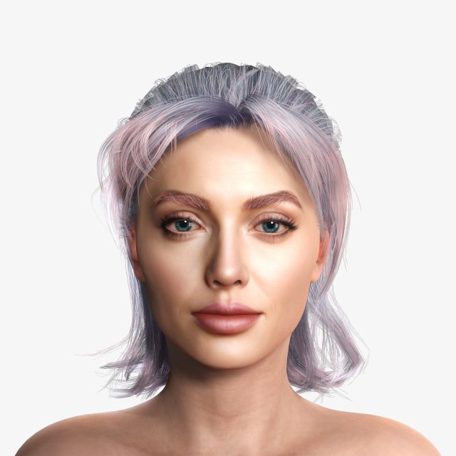 New Angie 3D Rigged model ready for animation Modèle 3D .c4d .max .obj .3ds .fbx .stl .blend 