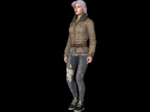 New Angie 3D Rigged model ready for animation Modèle 3D