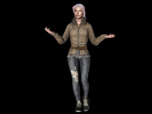 New Angie 3D Rigged model ready for animation Modèle 3D