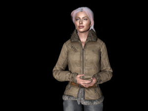 New Angie 3D Rigged model ready for animation Modèle 3D
