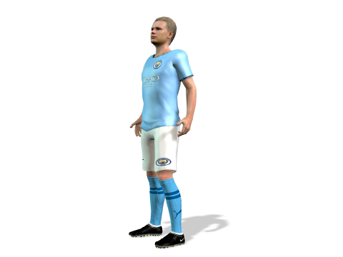 Erling Haaland famous soccer player 3D Rigged model animation Modelo 3D