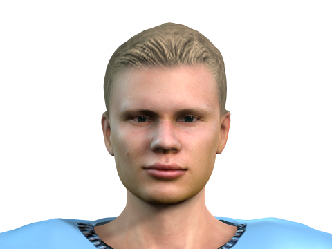 Erling Haaland famous soccer player 3D Rigged model animation 3D-Modell