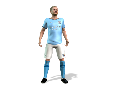 Erling Haaland famous soccer player 3D Rigged model animation 3D-Modell