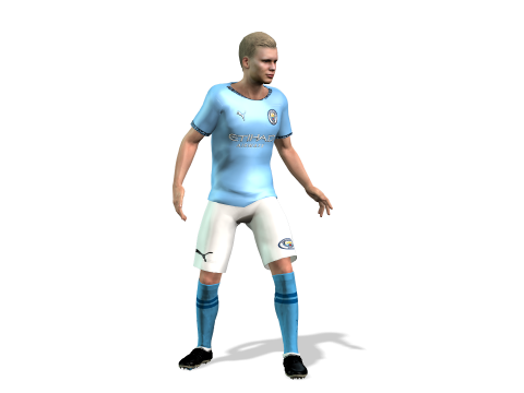 Erling Haaland famous soccer player 3D Rigged model animation 3D-Modell