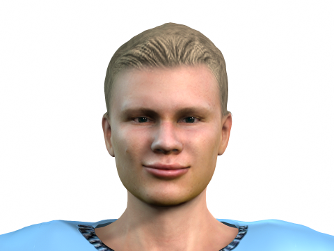 Erling Haaland famous soccer player 3D Rigged model animation 3D-Modell