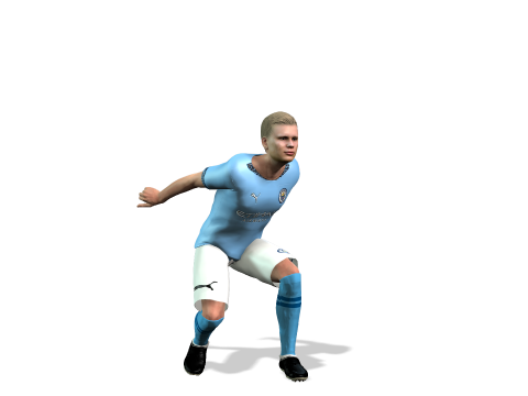 Erling Haaland famous soccer player 3D Rigged model animation 3D-Modell